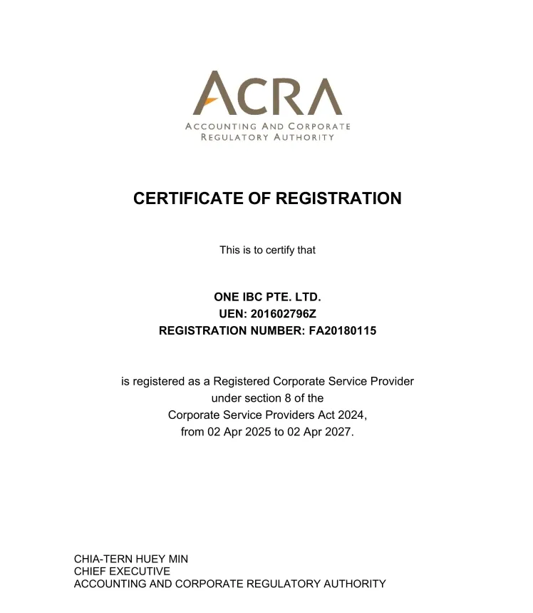 Certified Corporate Services Provider from 02 April 2025 to 02 April 2027