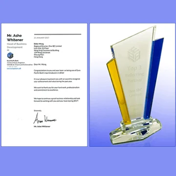 One IBC - Proud As One Of Top Partners Of Euro Pacific Bank