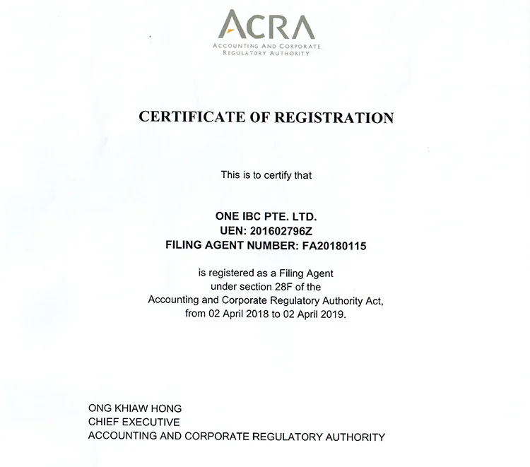 One IBC Pte. Ltd - Owning License Corporate Services Provider in Singapore